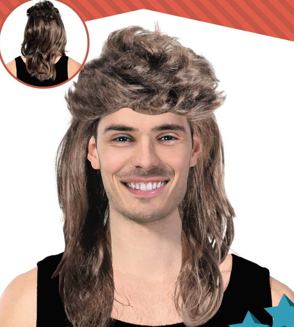 Mullet Wig (Brown)